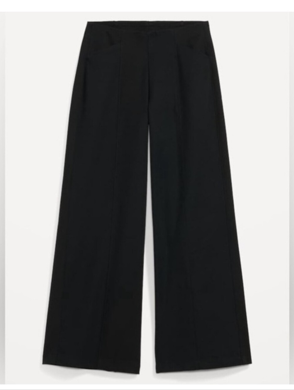NWT Old Navy High Rise Pixie Wide Leg Pants Comfort Waistband Black Size SP
